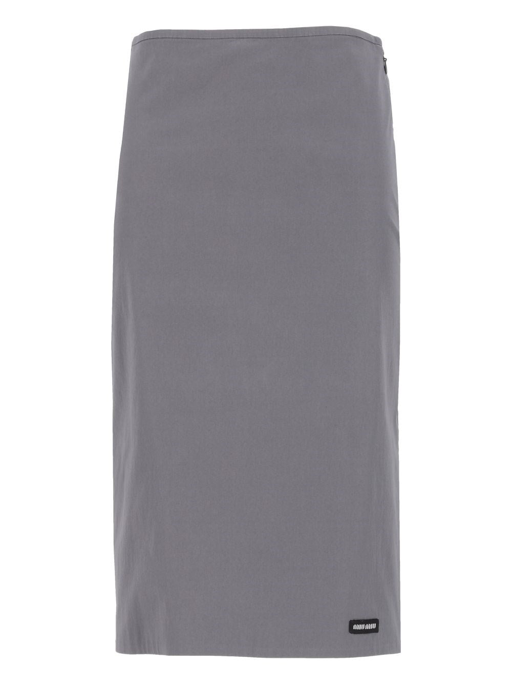 Miu Miu Stretch Poplin Skirt - Grey