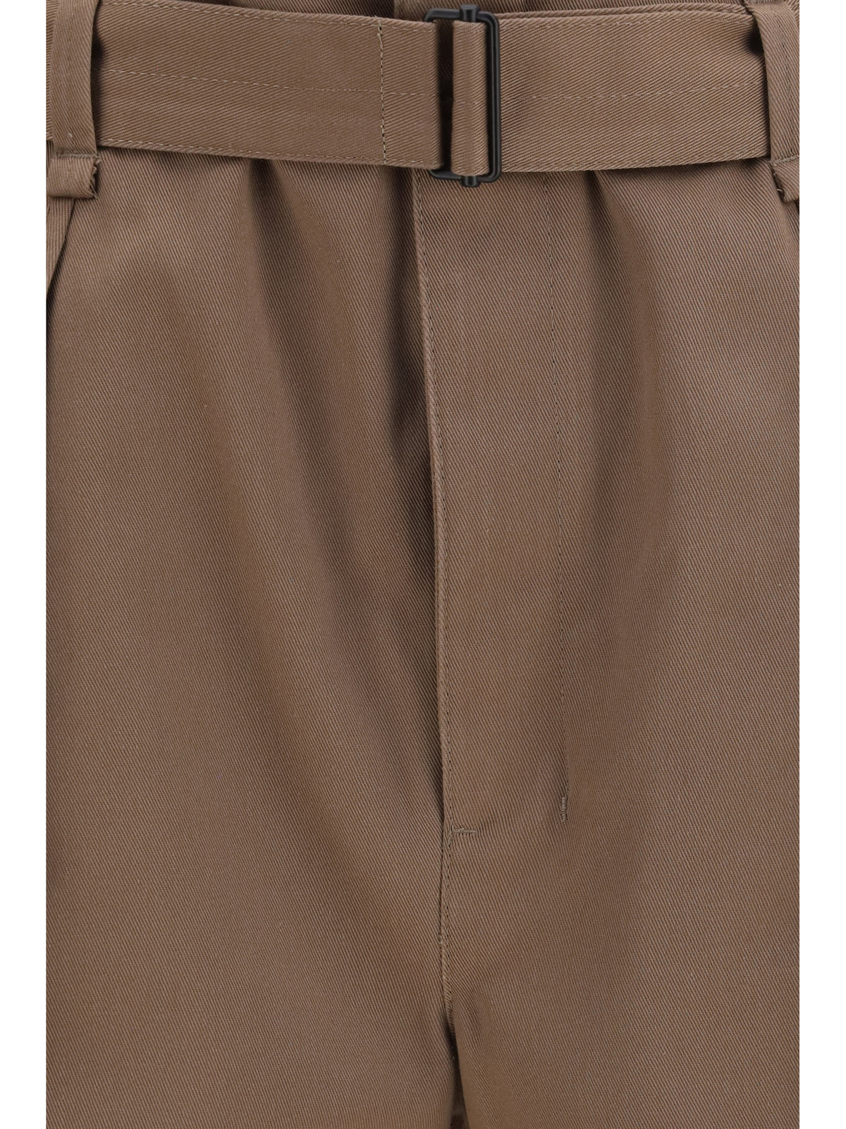 Lemaire Rounded poly-cotton twill Pants - Chestnut