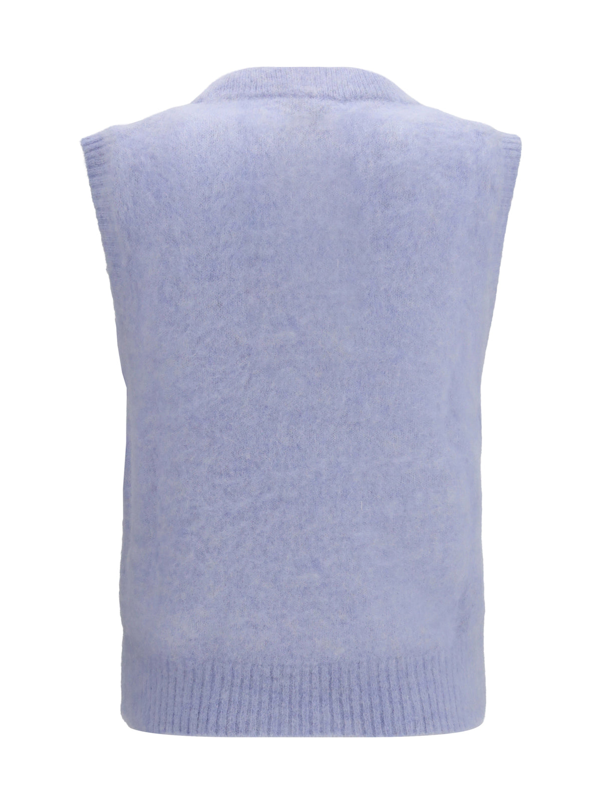Ganni Teddy brushed alpaca Vest - Arctic Ice