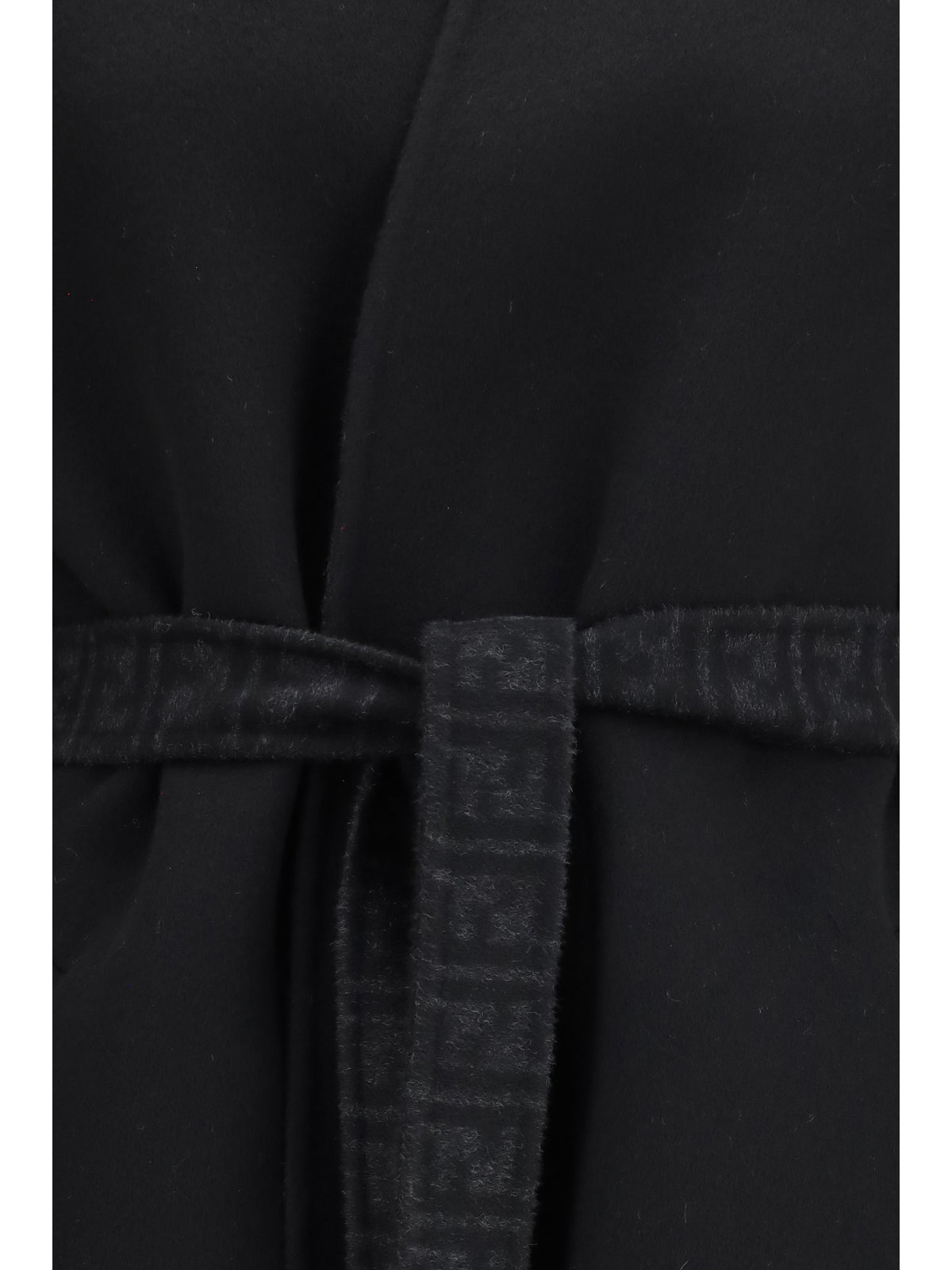 Fendi FF Zucca wool Coat - Black