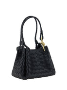 Bottega Veneta Small Parachute Shoulder Bag - Black-M Brass