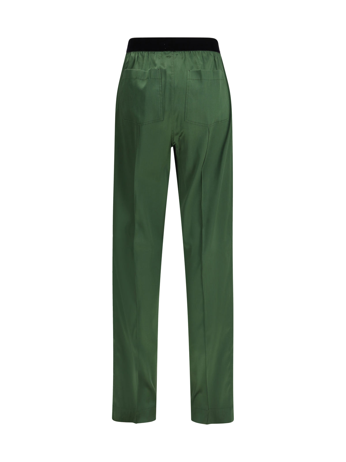 Tom Ford Stretch silk satin Pants - Moss Green