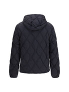 Burberry Doversgreen nylon Down Jacket with Check stitching - Black