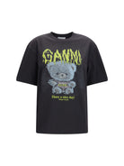 Ganni Forest Teddy graphic T-shirt - Phantom