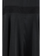 Ganni Silk maxi Dress with lace details - Black