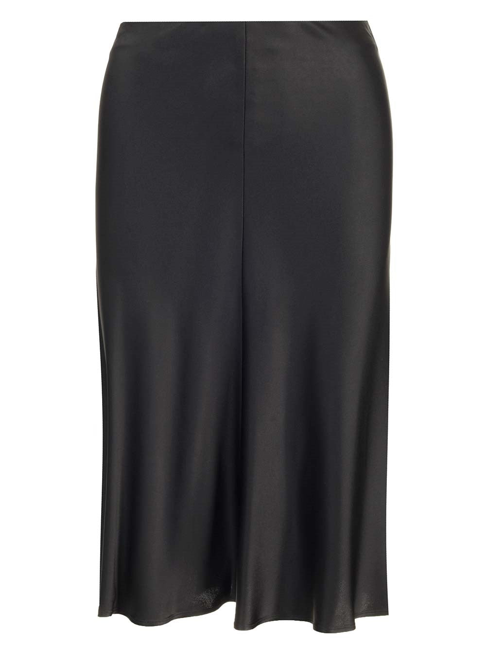 Stella Mccartney Satin Midi Skirt - Black