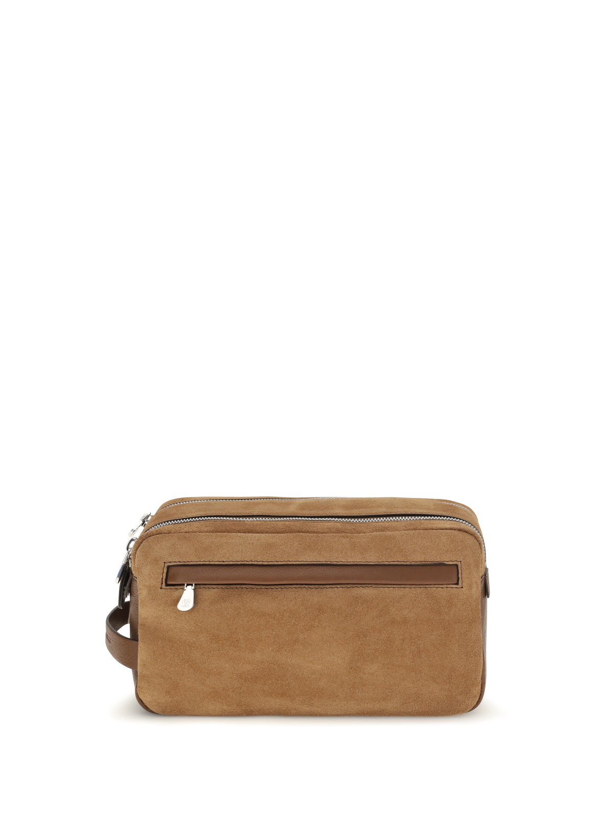 Brunello Cucinelli Suede Beauty Case - Nocciola+Tabacco