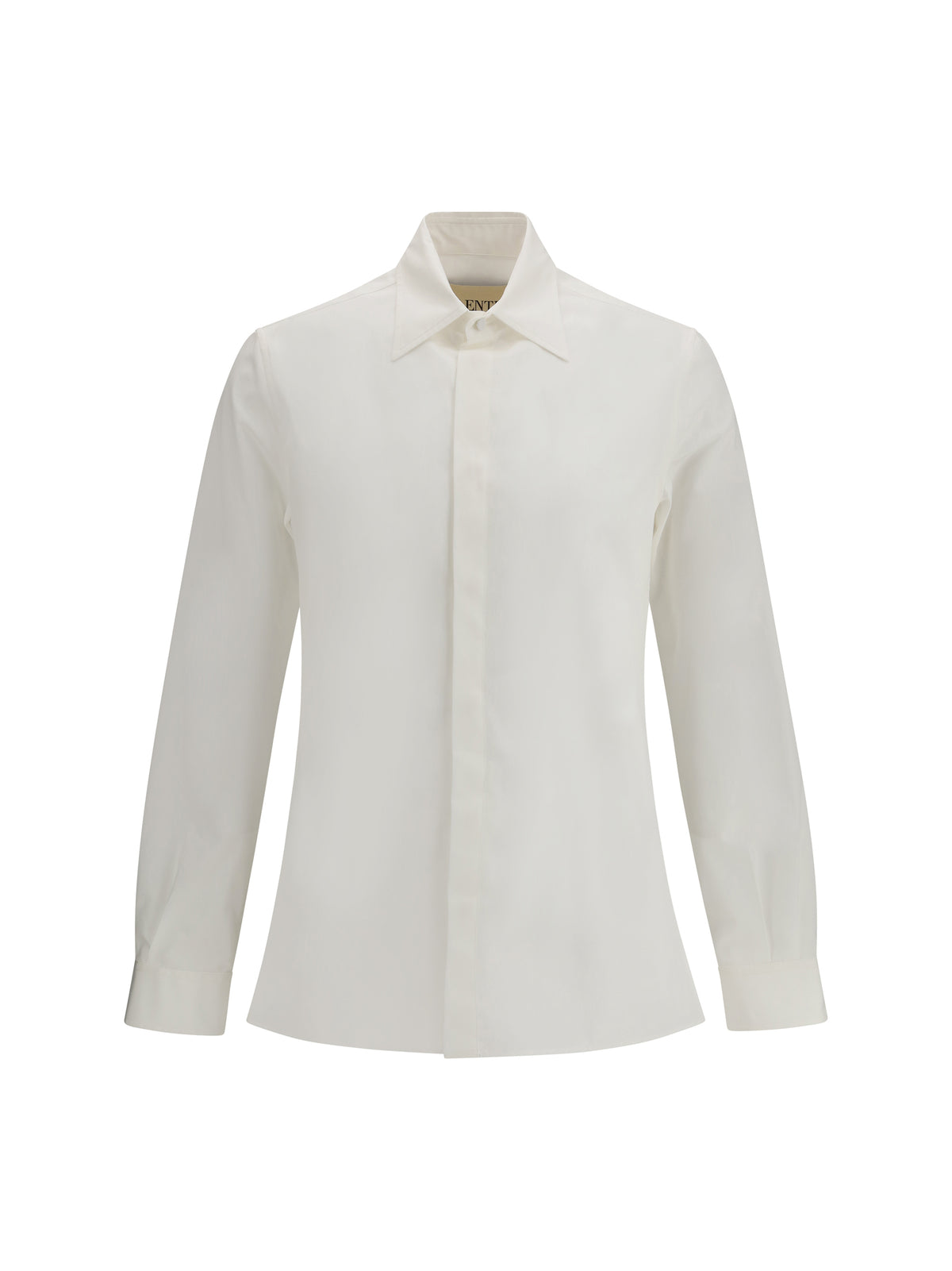 Valentino Rockstud Untitled Cotton Shirt - White