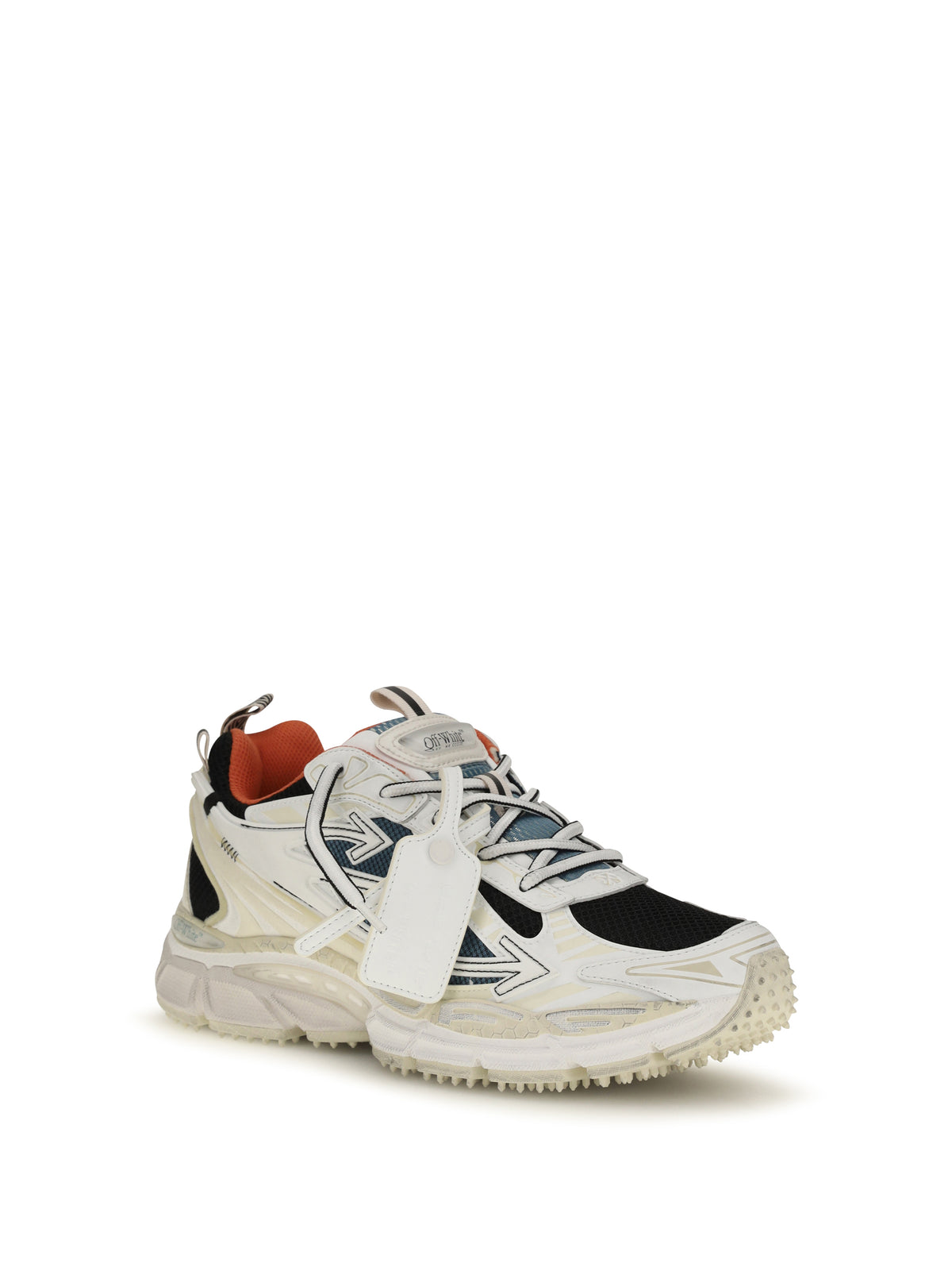 Off-White Be Right Back Worn Out Sneakers - Neon Blue/White