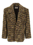 Saint Laurent Tweed Blazer - Green