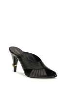 Versace Gianni nappa leather Mules - Black/Gold