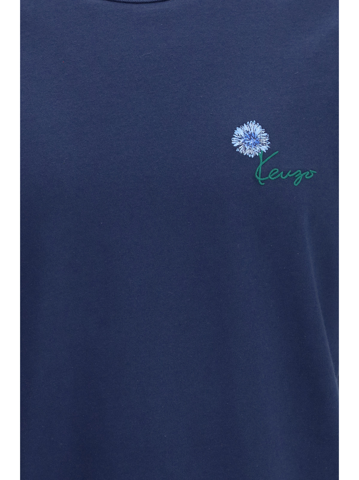 Kenzo Kenzo Tulip embroidered cotton T-shirt - Blue Black