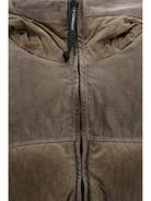 C.P. Company Goggle Hooded Down Jacket in Eco-Chrome R - Re-Color Brown