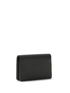 Ganni Ganni Bou Card Holder With Flap Grained - Black