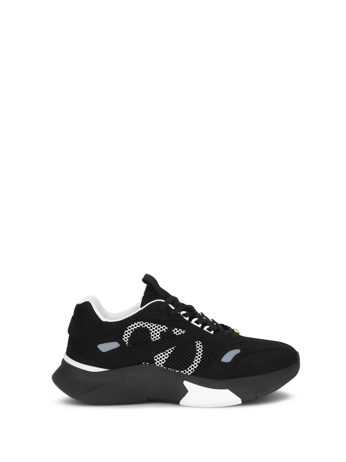 Valentino Garavani Demivee mesh and suede Sneakers - Black/Black/Grey C/White/Ne-Bia-Ne