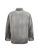 Off-White Diag Military Overshirt in denim - Sun-Faded Grey