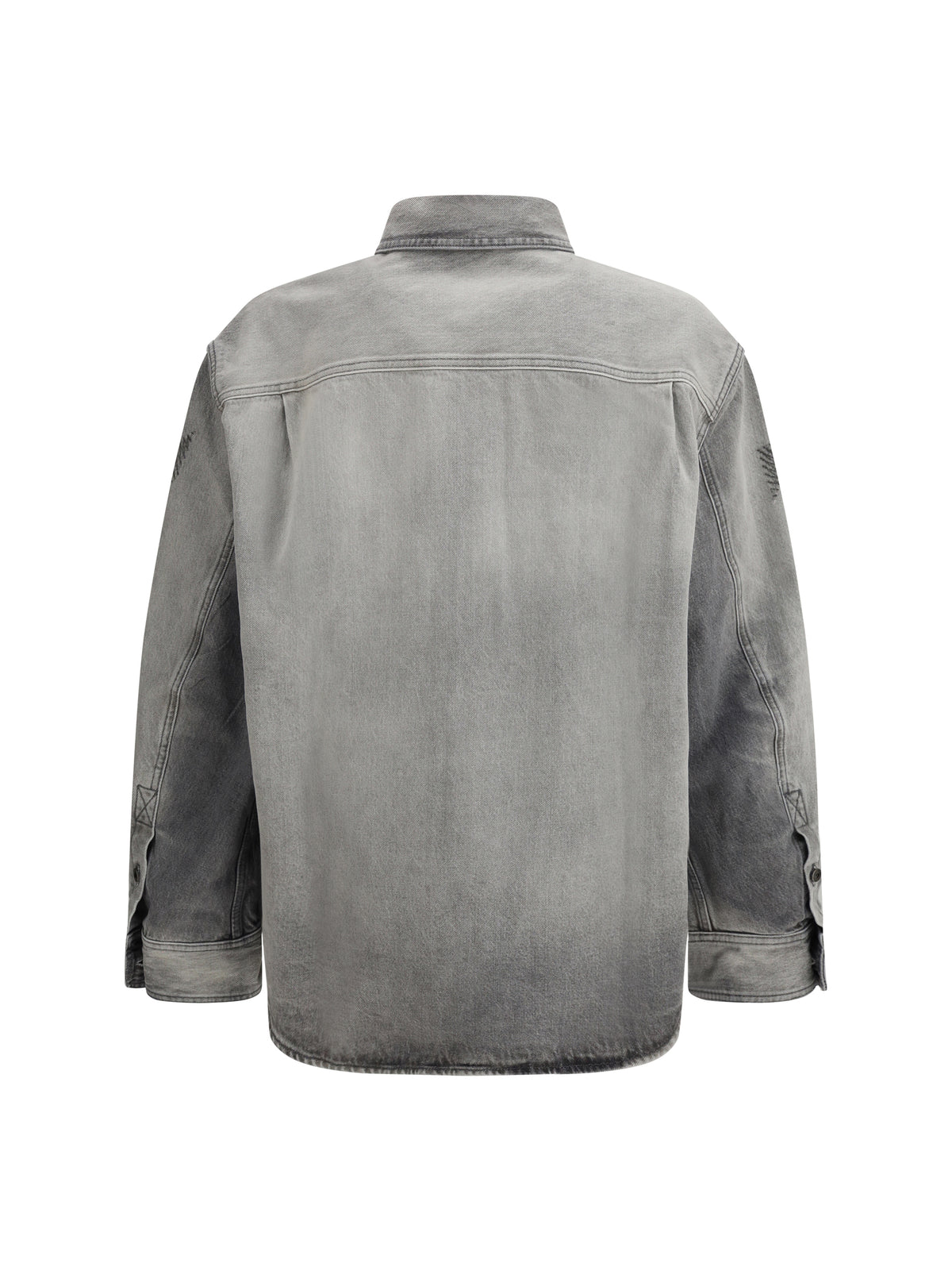 Off-White Diag Military Overshirt in denim - Sun-Faded Grey