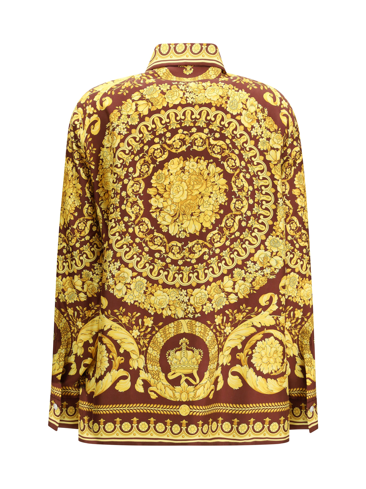 Versace Printed silk Shirt - Burgundy/Gold