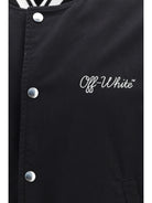 Off-White Script Cotgab Souvenir Varsity Jacket - Black - White