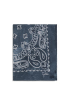 Golden Goose Golden paisley printed silk Scarf - Denim Blue
