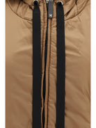 Max Mara The Cube Hooded padded Vest in water repellent canvas - Caramel