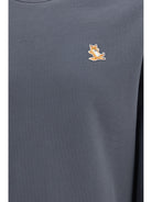 Maison Kitsuné Comfort Chillax Fox crewneck Sweatshirt - Stone Grey