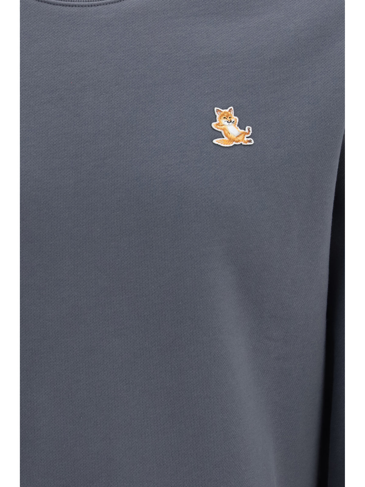Maison Kitsuné Comfort Chillax Fox crewneck Sweatshirt - Stone Grey