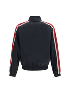 Versace Nylon Blouson Jacket with embroidered logo - Black
