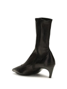 Khaite Valerie leather Ankle Boots - Black