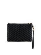 Saint Laurent Matelassé Clutch Bag - Black