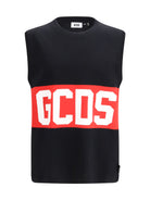 GCDS Tank Top with logo band - Black/Red
