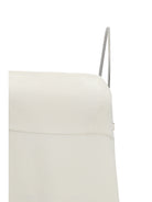 Brunello Cucinelli Long silk Dress with monili chain - Pure White