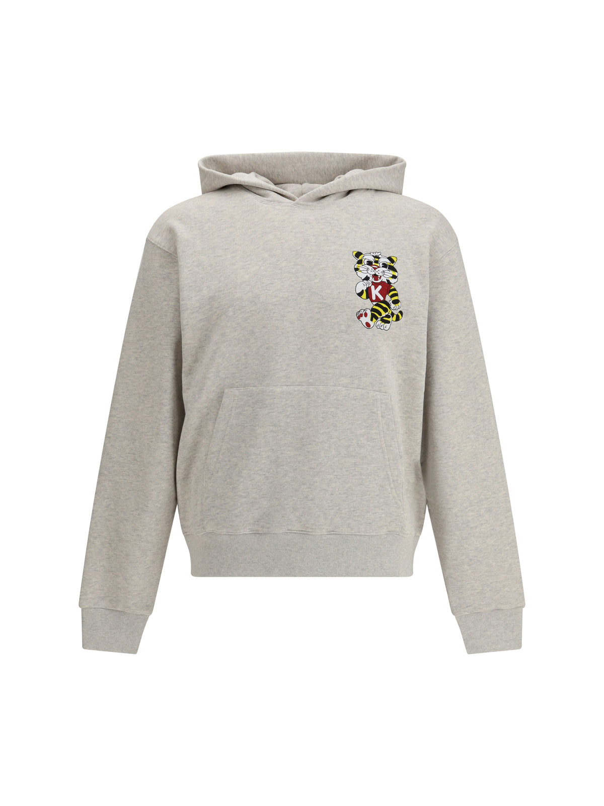 Kenzo Cotton Hoodei Kenzo Wild Tiger - Pale Grey