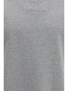 Balmain Embroidered logo T-shirt - Gris Chiné/Gris Chiné