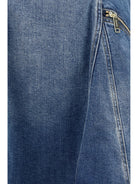Self-Portrait Denim flared mini Dress - Blue