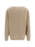 Malo Cashmere V-neck Sweater - Light Sand