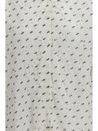 GCDS Cotton broderie anglaise Shirt with all-over logo embroidery - Optic White/Black