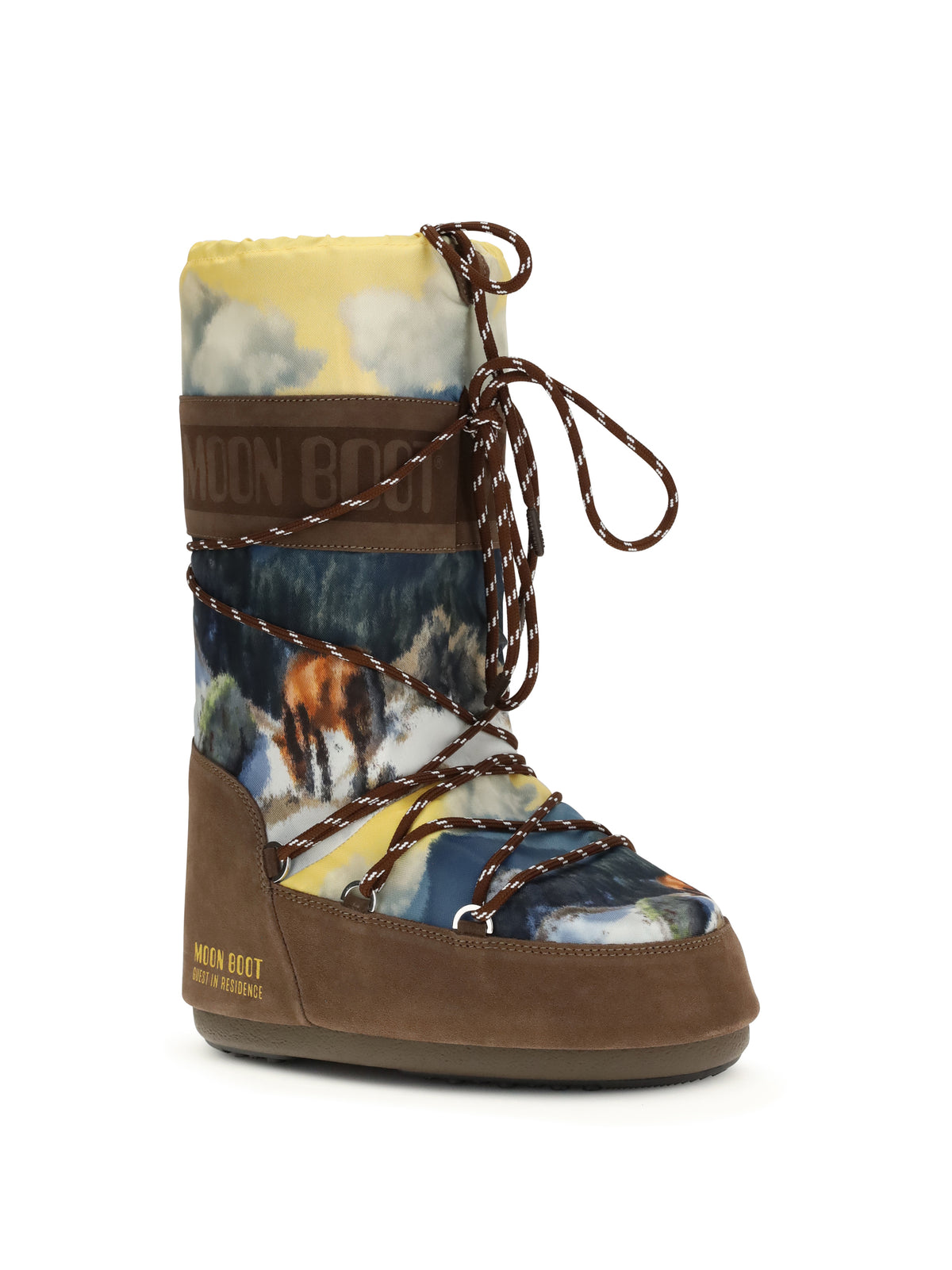 Moon Boot Moon Boot x Guest In Residence print Boots - Cocoa