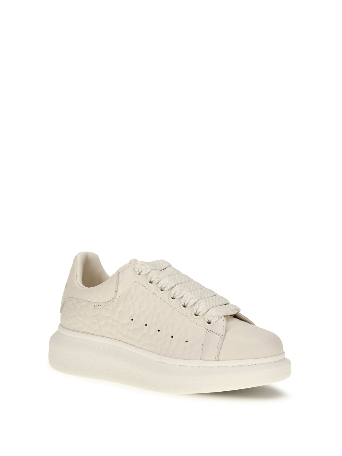 Alexander McQueen Oversized pebbled leather Sneakers - White