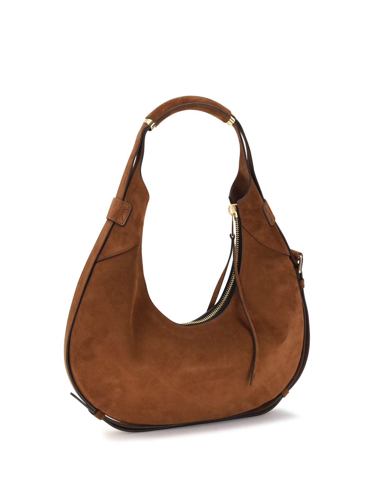 Moschino Medium Handle Me Hobo Shoulder Bag - Coffee