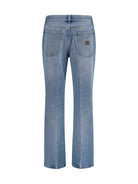Miu Miu Washed denim five-pocket Jeans - Light Blue