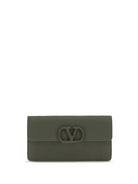 Valentino Garavani VLogo signature grainy calfskin chain Wallet - Oasis