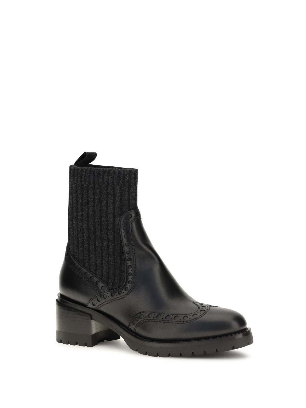 Santoni Ferret leather Boots - Black