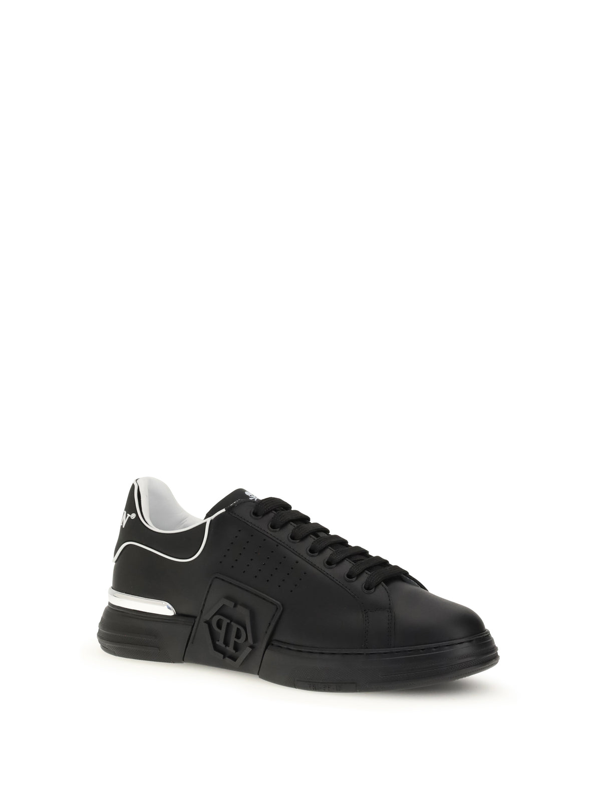 Philipp Plein Low Top Hexagon Sneakers - Black/Black