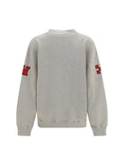 Off-White Off College crewneck Sweatshirt - Grey Melange High Risk Red