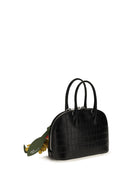 Self-Portrait Toast crocodile-effect leather Handbag - Black
