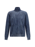 Etro Printed turtleneck Sweater - Printed F.Do Blue