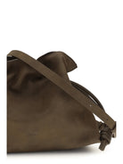 Loewe Medium Flamenco Clutch in garnet nubuck - Tundra
