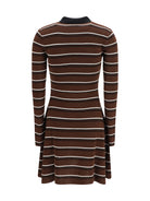 Ganni Striped wool polo Dress - Multicolour