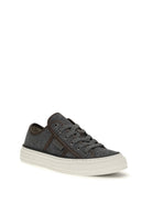 Brunello Cucinelli Suede Sneakers with Shiny Tab - Dark Grey